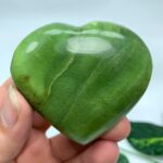 130g Best Quality Green Tremolite Heart Stone