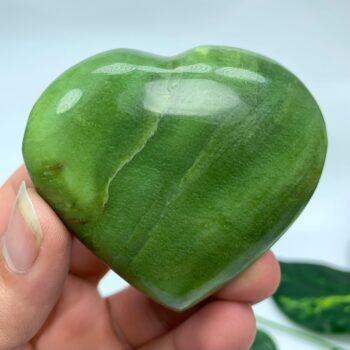 130g Best Quality Green Tremolite Heart Stone, Green Tremolite Heart, Polished Tremolite Heart, Polished Tremolite Heart Stone, Tremolite