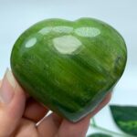 123g Best Quality Green Tremolite Heart Stone
