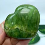 110g Top Quality Green Tremolite Heart Stone