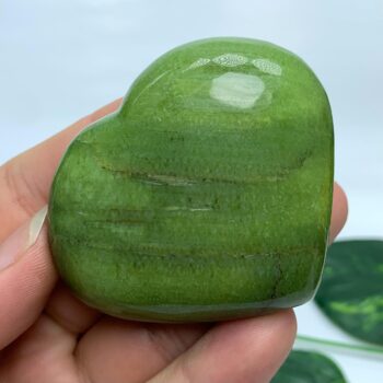 92g Beautiful Green Tremolite Heart Stone, Green Tremolite Heart, Polished Tremolite Heart, Polished Tremolite Heart Stone, Tremolite Heart