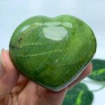 114g Beautiful Green Tremolite Heart Stone