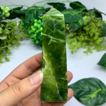 270g Best Quality Green Jade Tower, Shah Maqsood Jade Obelisk, Green Jade Tower, Green Polished Jade Tower, Green Jade Stone Obelisk, Jade