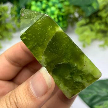100g Best Quality Green Jade Tower, Shah Maqsood Jade Obelisk, Green Jade Tower, Green Polished Jade Tower, Green Jade Stone Obelisk, Jade