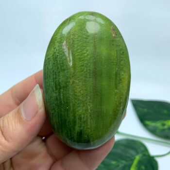 92g Best Quality Green Tremolite Palm Stone, Green Tremolite Palm Stone, Polished Tremolite Palm Stone, Polished Tremolite Palm, Tremolite