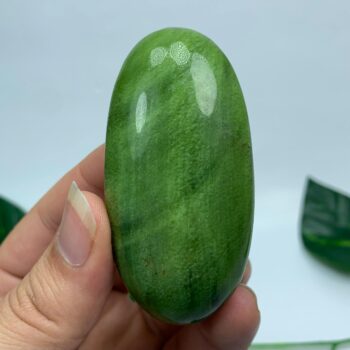 74g Top Quality Green Tremolite Palm Stone, Green Tremolite Palm Stone, Polished Tremolite Palm Stone, Polished Tremolite Palm, Tremolite
