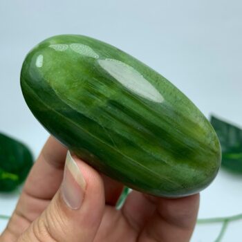 80g Top Quality Green Tremolite Palm Stone, Green Tremolite Palm Stone, Polished Tremolite Palm Stone, Polished Tremolite Palm, Tremolite