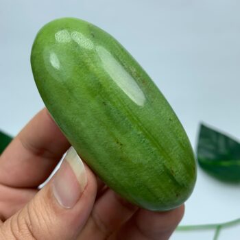87g Top Quality Green Tremolite Palm Stone, Green Tremolite Palm Stone, Polished Tremolite Palm Stone, Polished Tremolite Palm, Tremolite