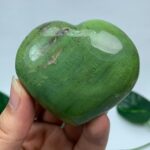 140g Beautiful Green Tremolite Heart Stone, Green Tremolite Heart, Polished Tremolite Heart, Polished Tremolite Heart Stone, Tremolite Heart