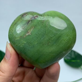 140g Beautiful Green Tremolite Heart Stone, Green Tremolite Heart, Polished Tremolite Heart, Polished Tremolite Heart Stone, Tremolite Heart