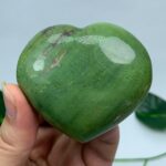140g Beautiful Green Tremolite Heart Stone