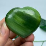 60g Beautiful Green Tremolite Heart Stone