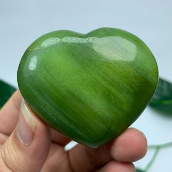 64g Beautiful Green Tremolite Heart Stone, Green Tremolite Heart, Polished Tremolite Heart, Polished Tremolite Heart Stone, Tremolite Heart
