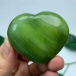 64g Beautiful Green Tremolite Heart Stone