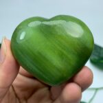 64g Beautiful Green Tremolite Heart Stone