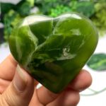 80g Best Quality Transparent Green Jade Heart