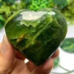 100g Best Quality Transparent Green Jade Heart