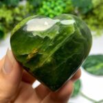 100g Best Quality Transparent Green Jade Heart