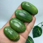 4 Pcs Best Quality Green Tremolite Palm Stone