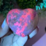 97g Beautiful UV Reactive Hackmanite Heart Stone