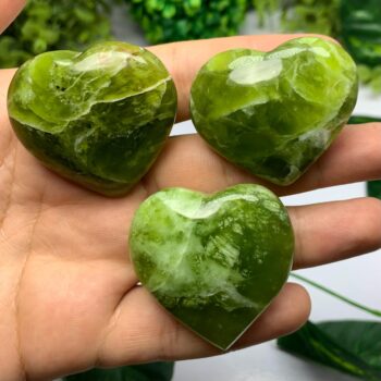 3 Pcs Best Quality Transparent Green Jade Heart, Shah Maqsood Jade Heart, Green Jade Heart, Jade Stone Heart, Polished Jade Heart, Jade