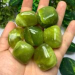 275g Best Quality Transparent Green Jade Tumbles