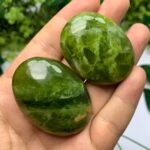 2 Pcs Best Quality Transparent Jade Palm Stone