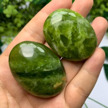 2 Pcs Best Quality Transparent Jade Palm Stone, Shah Maqsood Jade Palm Stone, Green Jade Palmstone, Jade Stone Palm, Green Jade Palm Stone