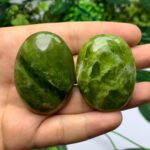 2 Pcs Best Quality Transparent Jade Palm Stone