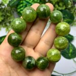 110g Beautiful Green Jade Beads Bracelet