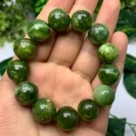 70g Beautiful Green Jade Beads Bracelet