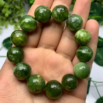 70g Beautiful Green Jade Beads Bracelet, Shah Maqsood Jade Bracelet, Green Jade Bracelet, Green Jade Stone Bracelet, Jade Beads Bracelet