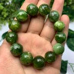 70g Beautiful Green Jade Beads Bracelet