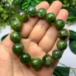 60g Beautiful Green Jade Beads Bracelet