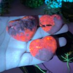 3 Pcs Beautiful UV Reactive Hackmanite Heart Stone