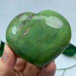 140g Beautiful Green Tremolite Heart Stone