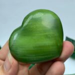 64g Beautiful Green Tremolite Heart Stone