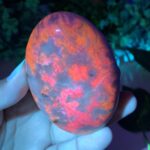 235g Beautiful UV Reactive Hackmanite Palm Stone