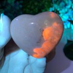 120g Beautiful UV Reactive Hackmanite Heart Stone