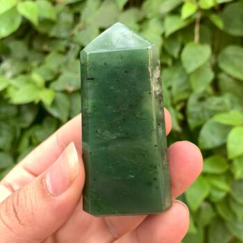 130g Beautiful Quality Green Nephrite Jade Tower, Nephrite Jade Tower, Nephrite Tower, Nephrite Jade Obelisk, Jade Obelisk, Nephrite Obelisk