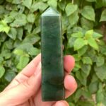 185g Beautiful Quality Green Nephrite Jade Tower