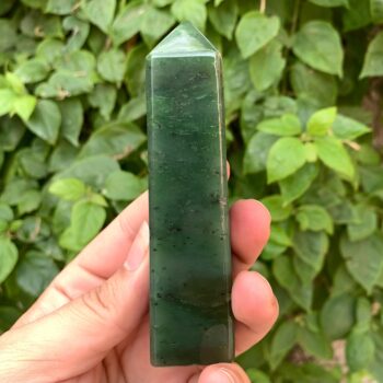 185g Beautiful Quality Green Nephrite Jade Tower, Nephrite Jade Tower, Nephrite Tower, Nephrite Jade Obelisk, Jade Obelisk, Nephrite Obelisk