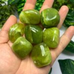 275g Best Quality Transparent Green Jade Tumbles