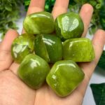 275g Best Quality Transparent Green Jade Tumbles