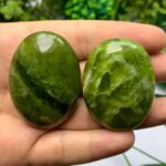 2 Pcs Best Quality Transparent Jade Palm Stone