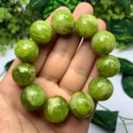 105g Beautiful Green Jade Beads Bracelet