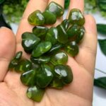 25 Pcs Best Quality Transparent Green Jade Hearts