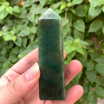 175g Beautiful Quality Green Nephrite Jade Tower, Nephrite Jade Tower, Nephrite Tower, Nephrite Jade Obelisk, Jade Obelisk, Nephrite Obelisk