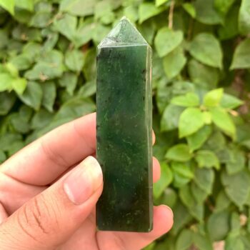 125g Beautiful Quality Green Nephrite Jade Tower, Nephrite Jade Tower, Nephrite Tower, Nephrite Jade Obelisk, Jade Obelisk, Nephrite Obelisk